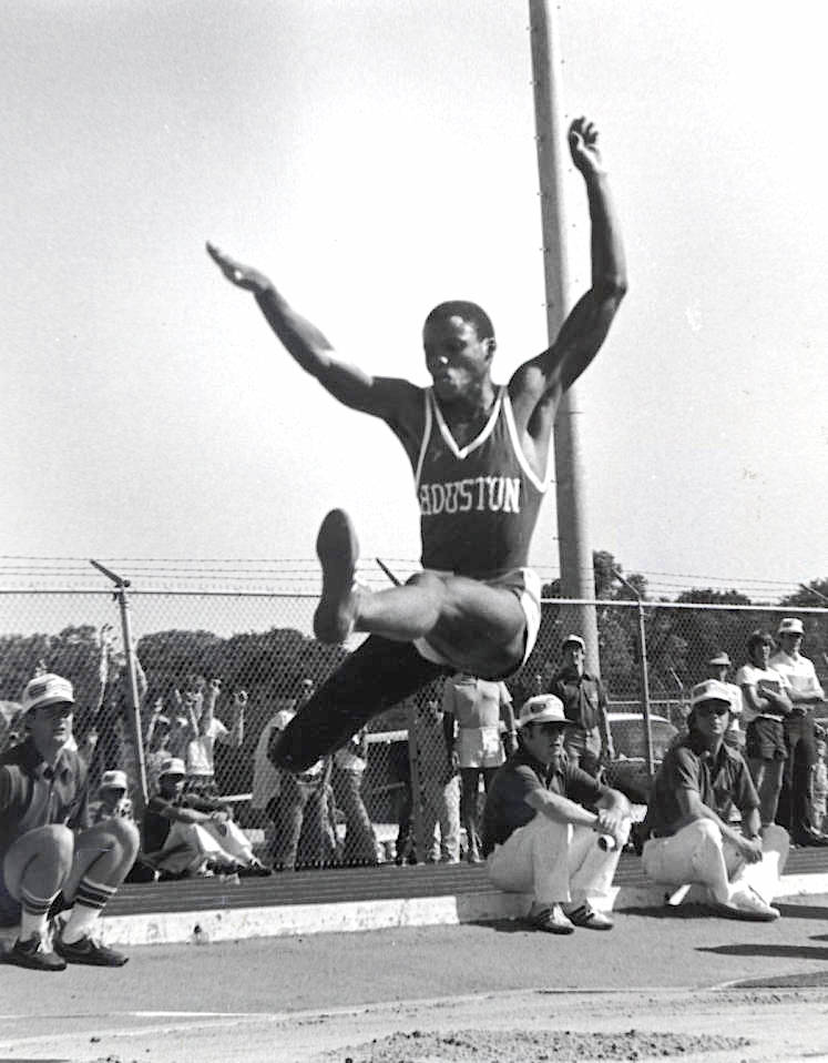 Carl Lewis como atleta de la Universidad de Houston